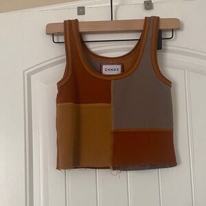 CHNGE Patchwork Tank Top in Earth Tones
